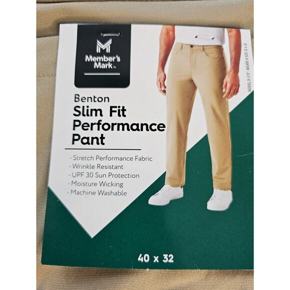 Mens Slim Fit Benton Stretch Performance Pant 5-pocket UPF 30 Men's Size 40x32 - Picture 9 of 10